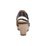 Sydney Quarter Strap Espadrille Wedge Black