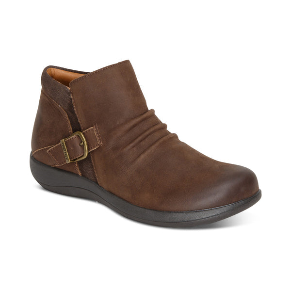 Aetrex Luna Ankle Boot Dark earth Clearance Final Sale