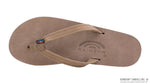 Rainbow Sandals Single Layer Premier Leather with Arch Support and a 1/2" Narrow Strap -Dark Brown