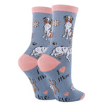 Oooh Yeah Dog Mom | Women’s Funny Cotton Crew Sock