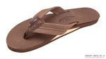 Rainbow Sandals Single Layer Arch Support Premier Leather with 1" Strap - Expresso