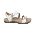 Jess Adjustable Quarter Strap Sandal White