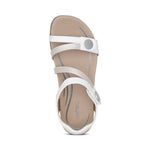 Jess Adjustable Quarter Strap Sandal White