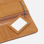 Hobo Rachel Continental Wallet Polished Leather Natural