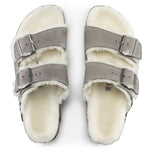 Birkenstock Arizona Shearling Suede Leather Stone Coin Style 1017402