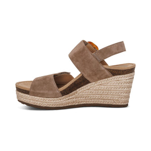 Aetrex Ashley Arch Support Wedge Taupe