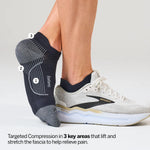 Feetures Plantar Fasciitis Relief Sock Light Cushion No show - Black
