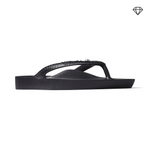 Archies Arch Support Flip Flops- Crystal Black