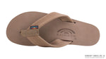 Rainbow Sandals Single Layer Arch Support Premier Leather with 1" Strap - Dark Brown