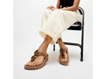 Fitflop Lulu Marbled-Stone Toe Post Sandal Deep Tan