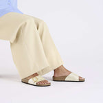 Birkenstock Catalina Luxe Buckle BF Pearl White