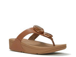 Fitflop Lulu Marbled-Stone Toe Post Sandal Deep Tan