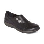 Aetrex Karina Monk Strap Black Leather
