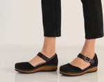 Dansko Mae Black Burnished Suede