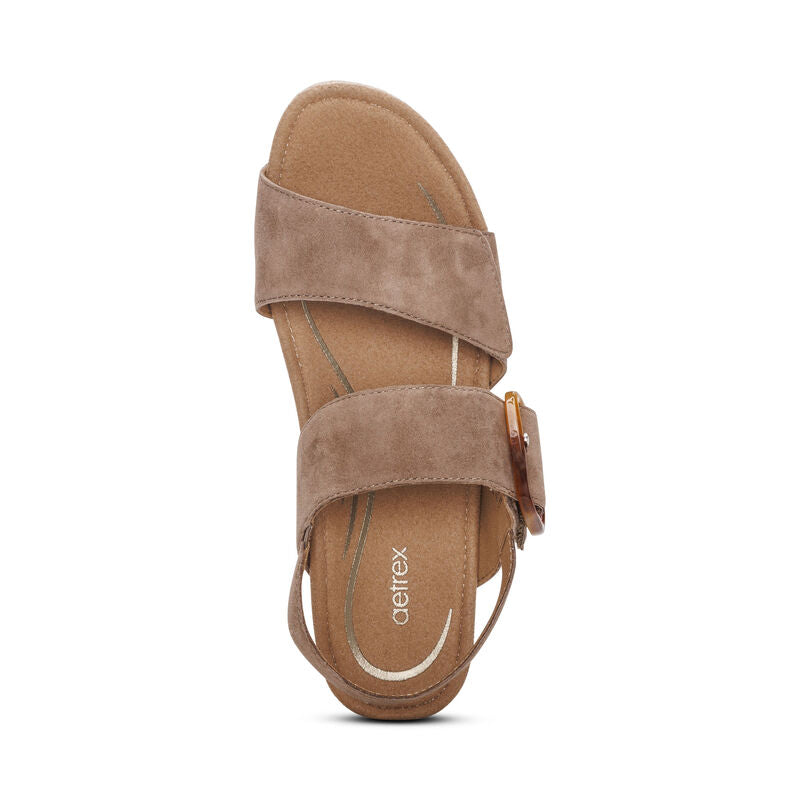 Aetrex Ashley Arch Support Wedge Taupe