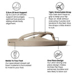 Archies Arch Support Flip Flops- Taupe