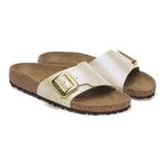 Birkenstock Catalina Luxe Buckle BF Pearl White