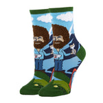 Oooh Yeah Let’s Get Crazy | Women’s Funny Bob Ross Crew Sock