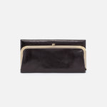 Hobo Rachel Continental Wallet Polished Leather Black