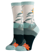 Sock It Up Olive Faye | Women’s Premium Cotton Crew Dress Sock