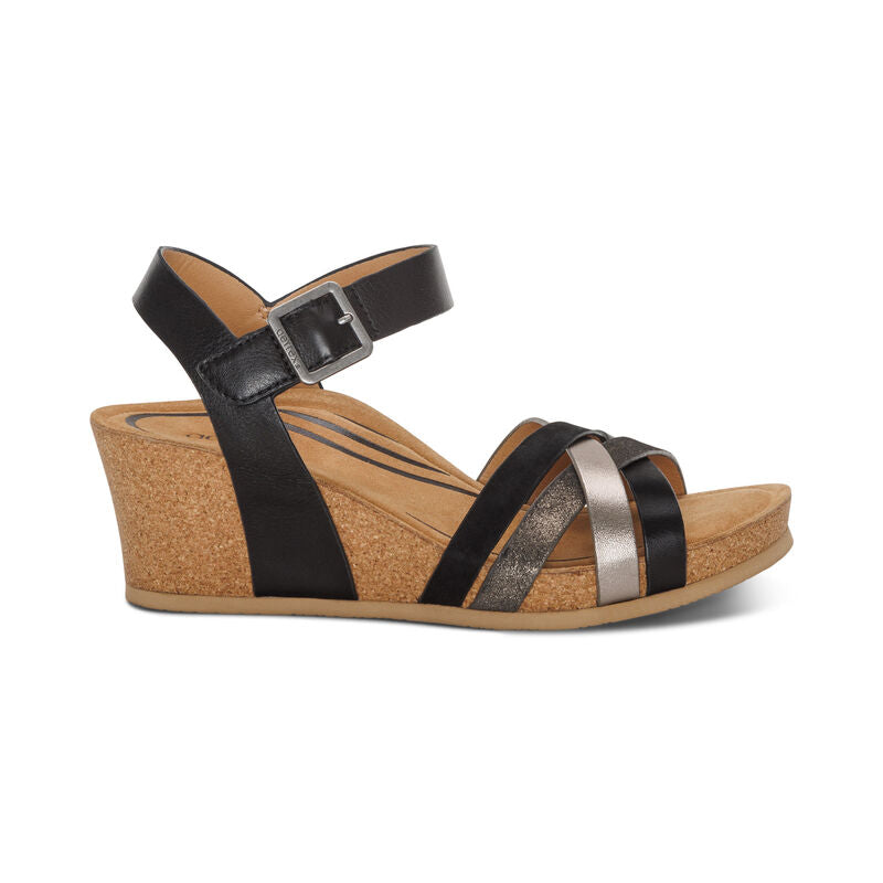Noelle Arch Support Wedge Black Clearance Final Sale