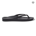 Archies Arch Support Flip Flops- Crystal Black