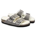 Birkenstock Arizona Shearling Suede Leather Stone Coin Style 1017402