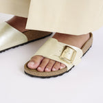 Birkenstock Catalina Luxe Buckle BF Pearl White