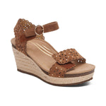Sydney Quarter Strap Espadrille Wedge Black Scotch