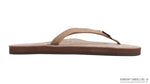 Rainbow Sandals Single Layer Premier Leather with Arch Support and a 1/2" Narrow Strap -Dark Brown