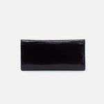 Hobo Rachel Continental Wallet Polished Leather Black