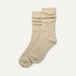 Ugg Rib Knit Slouchy Crew Sock Muted Brass