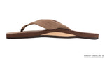 Rainbow Sandals Single Layer Arch Support Premier Leather with 1" Strap - Dark Brown