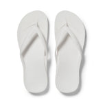 Archies Arch Support Flip Flops - White