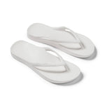 Archies Arch Support Flip Flops - White