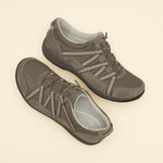 Dansko Harlyn Walnut Suede Laceup Sneaker