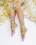 Sock Candy Heart Floral Sheer SS22-2