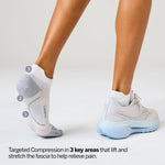 Feetures Plantar Fasciitis Relief Light Cushion No Show - White