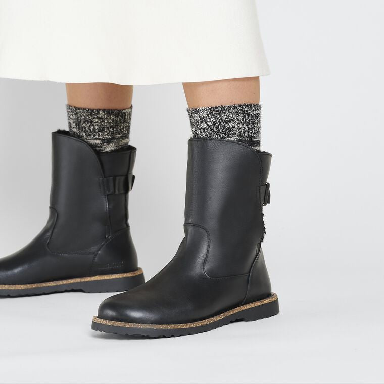 Birkenstock Uppsala Shearling Black Leather