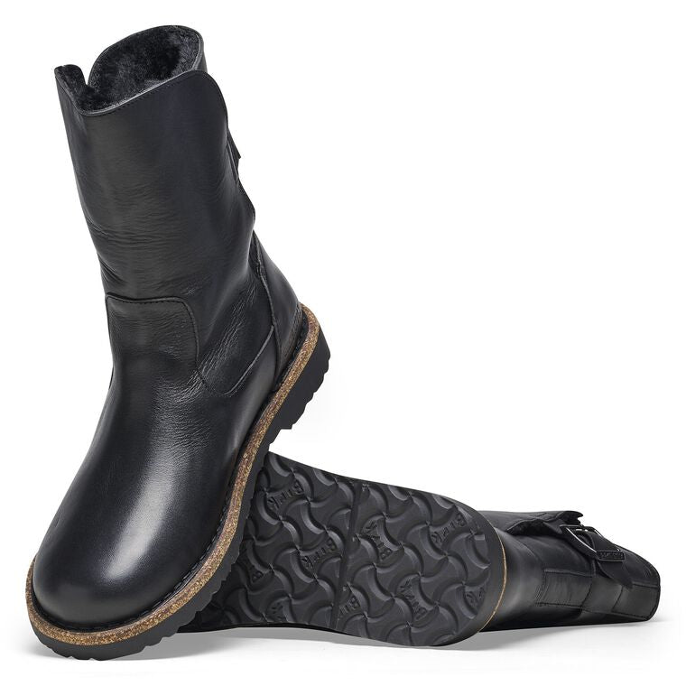 Birkenstock Uppsala Shearling Black Leather