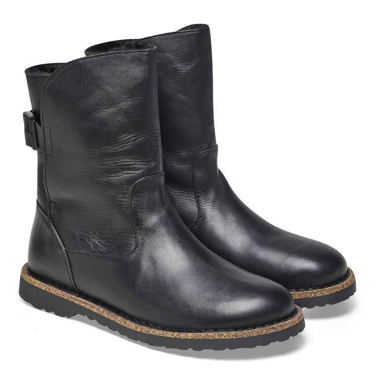Birkenstock Uppsala Shearling Black Leather