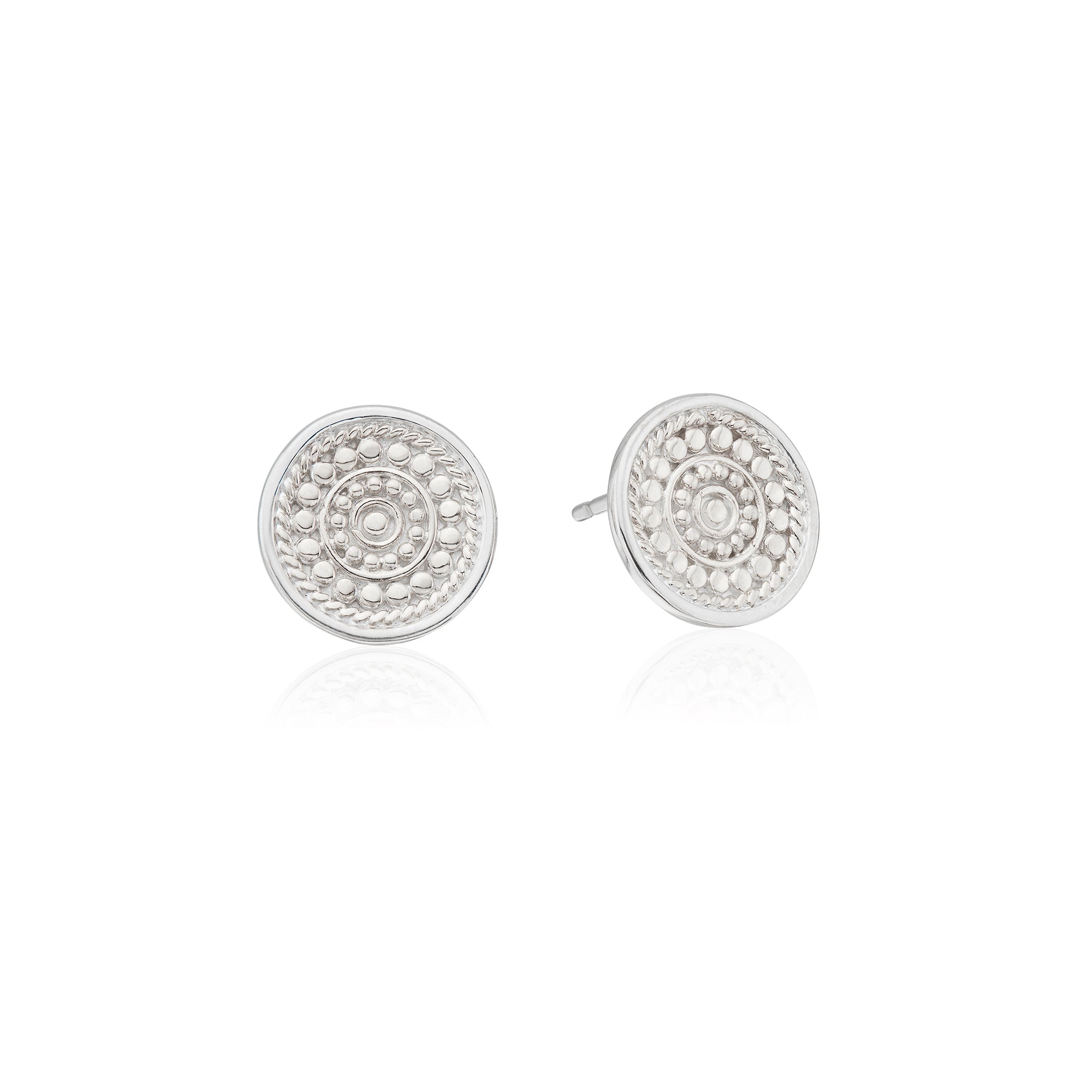 Anna Beck Contrast Dotted Stud Earrings - Silver
ER10544-SLV
