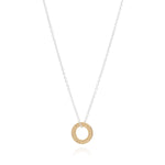 Anna Beck Circle of life Open “O” Charity Necklace 16-18” Gold/Silver Style 0626N