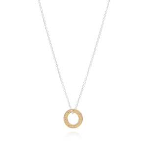 Anna Beck Circle of life Open “O” Charity Necklace 16-18” Gold/Silver Style 0626N