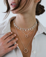 Anna Beck Circle of life Open “O” Charity Necklace 16-18” Gold/Silver Style 0626N