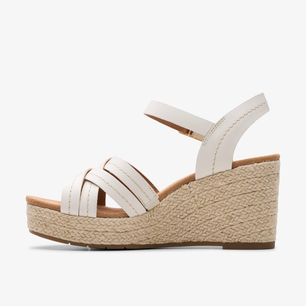 Clarks Sabina Strap Cream Leather