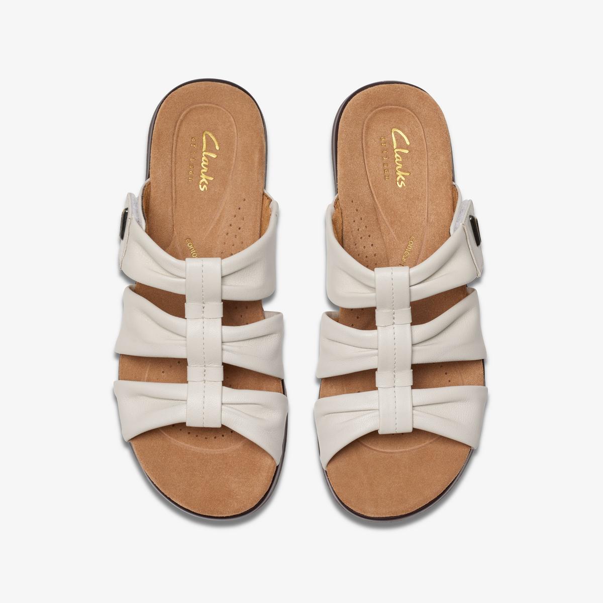 Clarks Kitly Slide Cream Leather