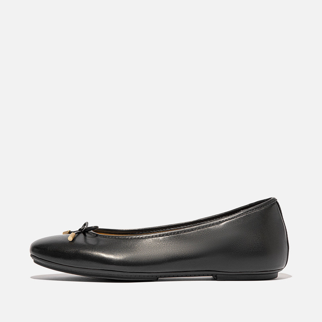 Fitflop DELICATO Bow Soft Leather Ballerinas