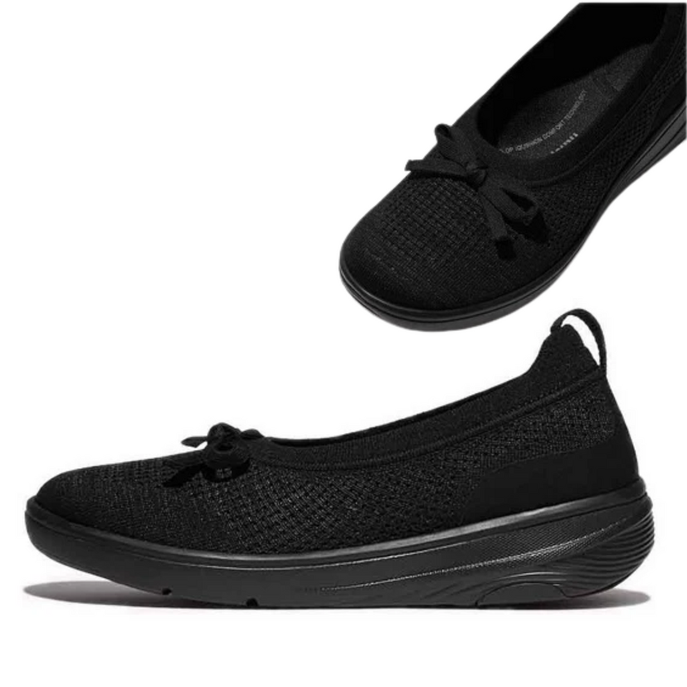 Fitflop Super Q bow knit ballet flats