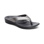 Aetrex W Maui Orthotics Flip Pewter Gloss